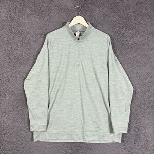 State & Liberty Sweater Mens 3XL Green Quarter Zip Athletic Fit 4 Way Stretch
